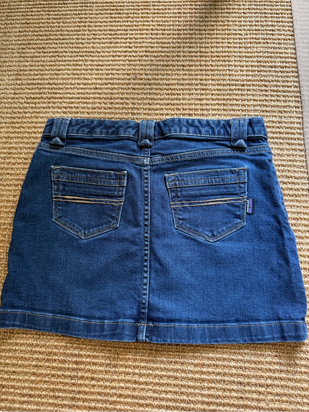 Patagonia Dark Wash Denim Mini Skirt